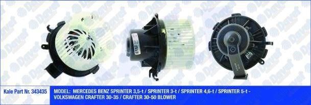 KALE 343435 Kalorifer Motoru Mb Sprinter 3.5-T / 3-T / 4.6-T /  5-T Vw Crafter 30-35 / 30-50 (12v)